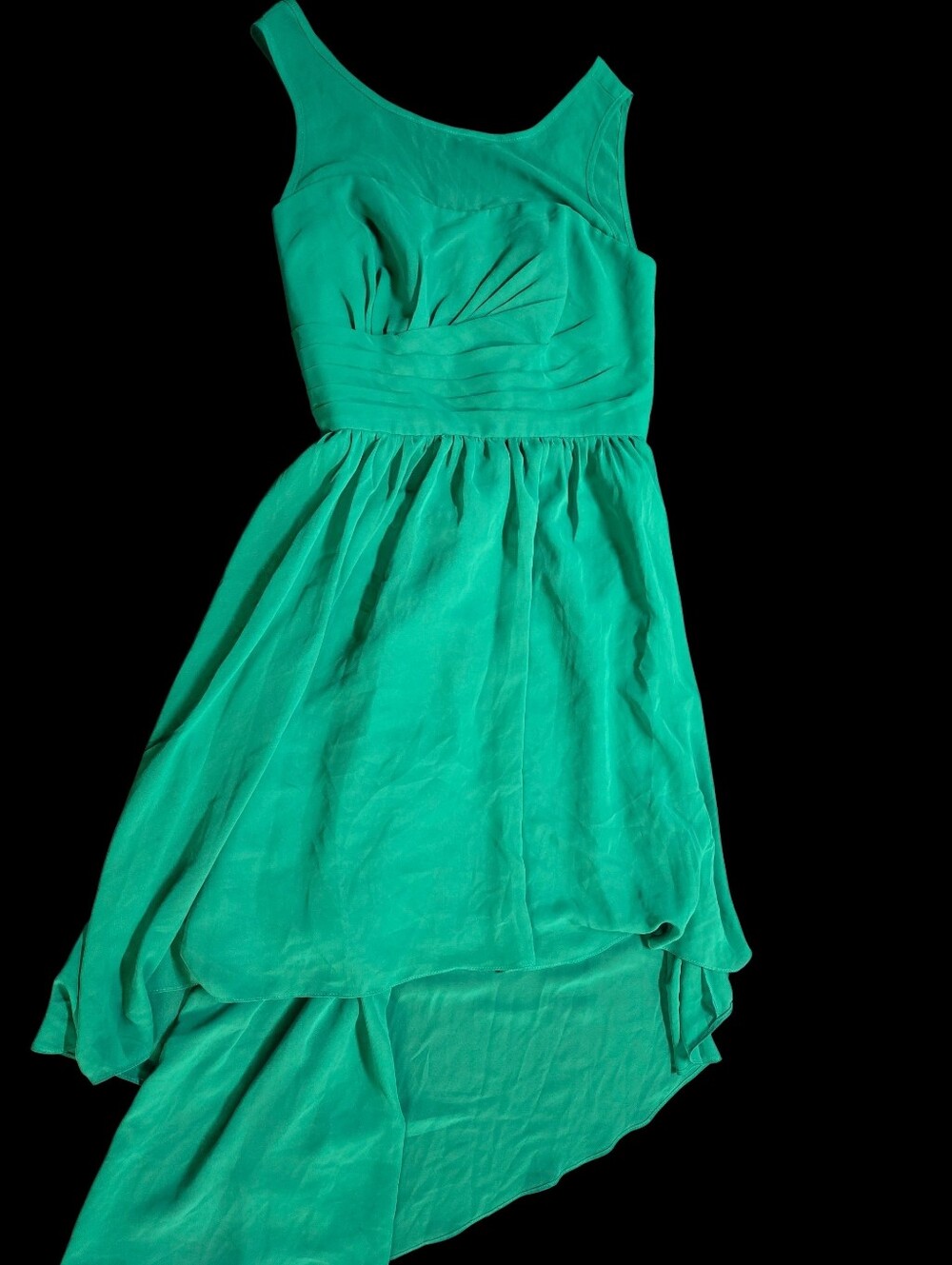Alfred Angelo Chiffon Asymmetrical High-Low Cocktail Dress - Green